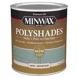 Minwax Polyshades Semi-Transparent Satin Vintage Blue Stain/Polyurethane Finish 1 qt
