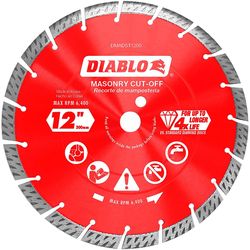 Diablo 12 in. D X 1 in. X .110 in. thick Diamond Turbo Rim Masonry Cut-Off Disc