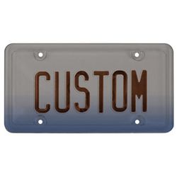 Custom Accessories Black Polycarbonate License Plate Cover