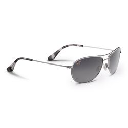 Maui Jim Baby Beach Sunglasses Unisex Silver Frame Neutral Grey Lens Polarized