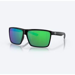 Costa Rincon Sunglasses Unisex Black Frame Green Lens Polarized Blue Light Blocking