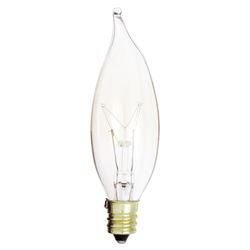Satco 15 W CA9 Decorative Incandescent Bulb E12 (Candelabra) Soft White 1 pk