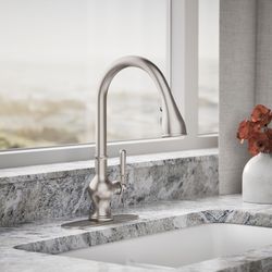 Kohler Treaty One Handle Stainless Steel Pull-Down Kitchen Faucet