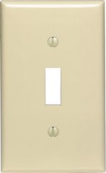 Leviton Ivory 1 gang Nylon Toggle Wall Plate 1 pk