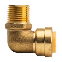 QuickFitting Push to Connect 1/2 in. PF Brass 90 Degree Elbow