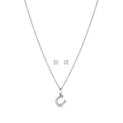 Montana Silversmiths Women's Crystal Horseshoe Silver Jewelry Sets Water Resistant