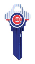 HILLMAN MLB Chicago Cubs House/Office Key Blank 68 Single For Schlage Locks Blue