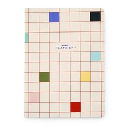 Kikkerland .25 in. H X 8 in. W X 6 in. D Undated Weekly Planner Desktop Organizer Multicolored