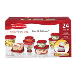 Rubbermaid Easy Find Lids Clear Food Storage Container Set 12 pk