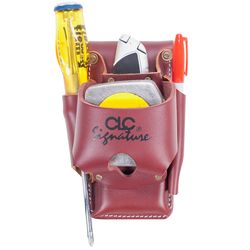CLC Signature Elite 4 pocket Leather Tool Holder Brown