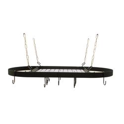 Range Kleen Black Steel Hanging Pot Rack 40 lb