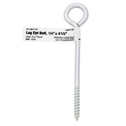 Hampton 1/4 in. X 4-1/2 in. L Zinc-Plated Steel Lag Thread Eyebolt