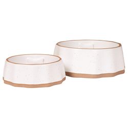 Pet Shop by Fringe Studio Ivory Ceramic 1.5 cups Pet Bowl For Dogs