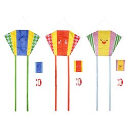 Kikkerland Kidoki Funny Faces Pocket Kites Assorted