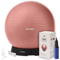 Retrospec Luna Exercise Ball with Base