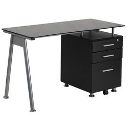 Flash Furniture 30 in. H X 47 in. W X 24 in. L Rectangular Computer Desk