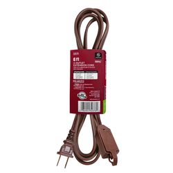 Ace Indoor 6 ft. L Brown Extension Cord 16/2 SPT-2