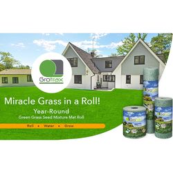 GrowTrax Big Roll Fine Fescue Grass Sun or Shade Grass Seed Blanket