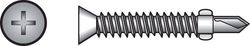 HILLMAN No. 12 Ga. X 2-1/2 in. L Phillips Flat Head Self-Drilling Screws 100 pk