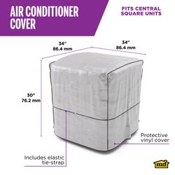 M-D Building Products 30 in. H X 34 in. W Rectangle Outdoor Central Air Conditioner Cover