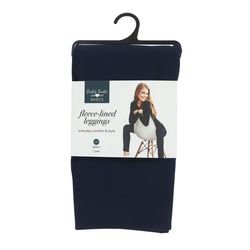 Britt's Knits Women's Fleece Lined Leggings L/XL Navy