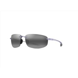 Maui Jim Hookipa Sunglasses Unisex Shiny Crystal Frame Neutral Gray Lens Polarized