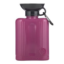 Highwave AutoDogMug Magenta Plastic 44 oz Portable Watering Bottle/Bowl For Dogs