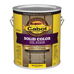 Cabot Solid Color Solid Tintable Neutral Base Oil-Based Alkyd Deck Stain 1 gal