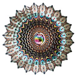 Spinfinity Designs Multi-color Stainless Steel 12 in. Gazing Mandala Large Outdoor Spinner
