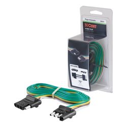 Curt 4 Flat Connector Plug and Socket 72 in.