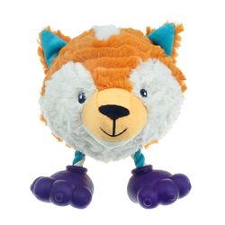 Boss Pet Pet Park Blvd For Dog Multicolored Plush Footies Fox Dog Toy 1 pk