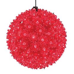 Celebrations LED Red 100L T5 Starlight Sphere 7.5 in. Hanging Decor