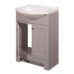 Zenna Home Single Gray Bathroom Vanity 24 in. W X 16 in. D X 35.5 in. H