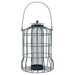 Backyard Essentials Songbird Metal Petite Caged Double Suet Bird Feeder