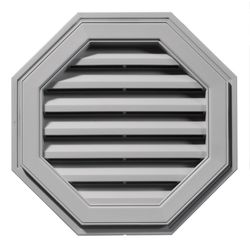 Builders Edge 20 in. W X 20 in. L Gray Copolymer Wall Louver