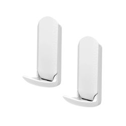 Gator Magnetics MINI White Metal/Steel Magnetic Hooks 15 lb. cap. 2 pk