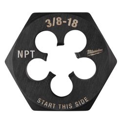 Milwaukee SAE 3/8-18 NPT in. 2-1/6 Hex Threading Die