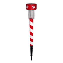 Sylvania LED Cool White Solar Powered Lighted Candy Cane Stake 14 in. Pathway Decor