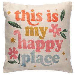 Karma 6 in. H X 18 in. L Multicolored Polyester Happy Place Pillow