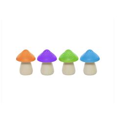Alpine Multicolored Polyresin 6 in. H Mushroom Solar Statue