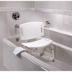 Moen Home Care Chrome White Bath/Shower Seat Plastic 21  H X 19.25  L