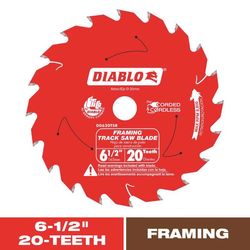 Diablo 6-1/2 in. D X 20 mm Carbide Tipped Track Saw Blade 20 teeth 1 pk