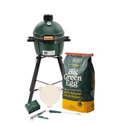 Big Green Egg 13 in. MiniMax EGG Package with Folding Nest Charcoal Kamado Grill and Smoker Green
