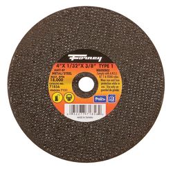 Forney 4 in. D X 3/8 in. X 1/32 in. thick Aluminum Oxide Metal Cut-Off Wheel 1 pc