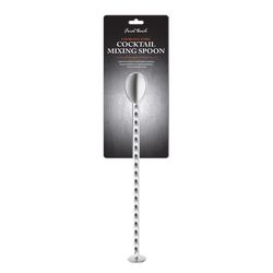 Final Touch Silver Stainless Steel Cocktail Mixing Spoon