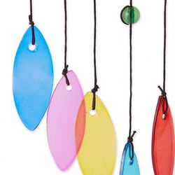 Zingz & Thingz Multi-color Glass/Iron 22 in. Leaves and Hummingbird Wind Chime