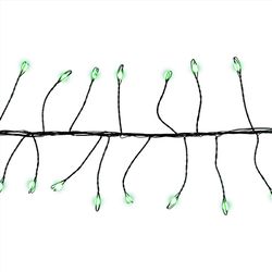 Celebrations LED Big Seed Cluster Green 250 ct String Christmas Lights 10 ft.