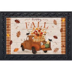 Briarwood Lane 30 in. W X 18 in. L Multi-Color Fall Bounty Truck Polyester Door Mat