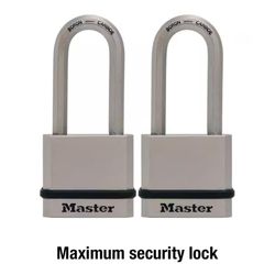 Master Lock Magnum 1-3/4 in. W Steel Dual Ball Bearing Locking Weather-Resistant Padlock