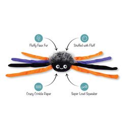 Pet Shop by Fringe Studio Multicolored Plush Trappin' Flies Dog Toy